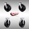 Service Caster 8 Inch SS Glass Filled Nylon Caster Set with Roller Bearing 2 Swivel 2 Rigid SCC SCC-SS30S820-GFNR-2-R-2 - alternate 2